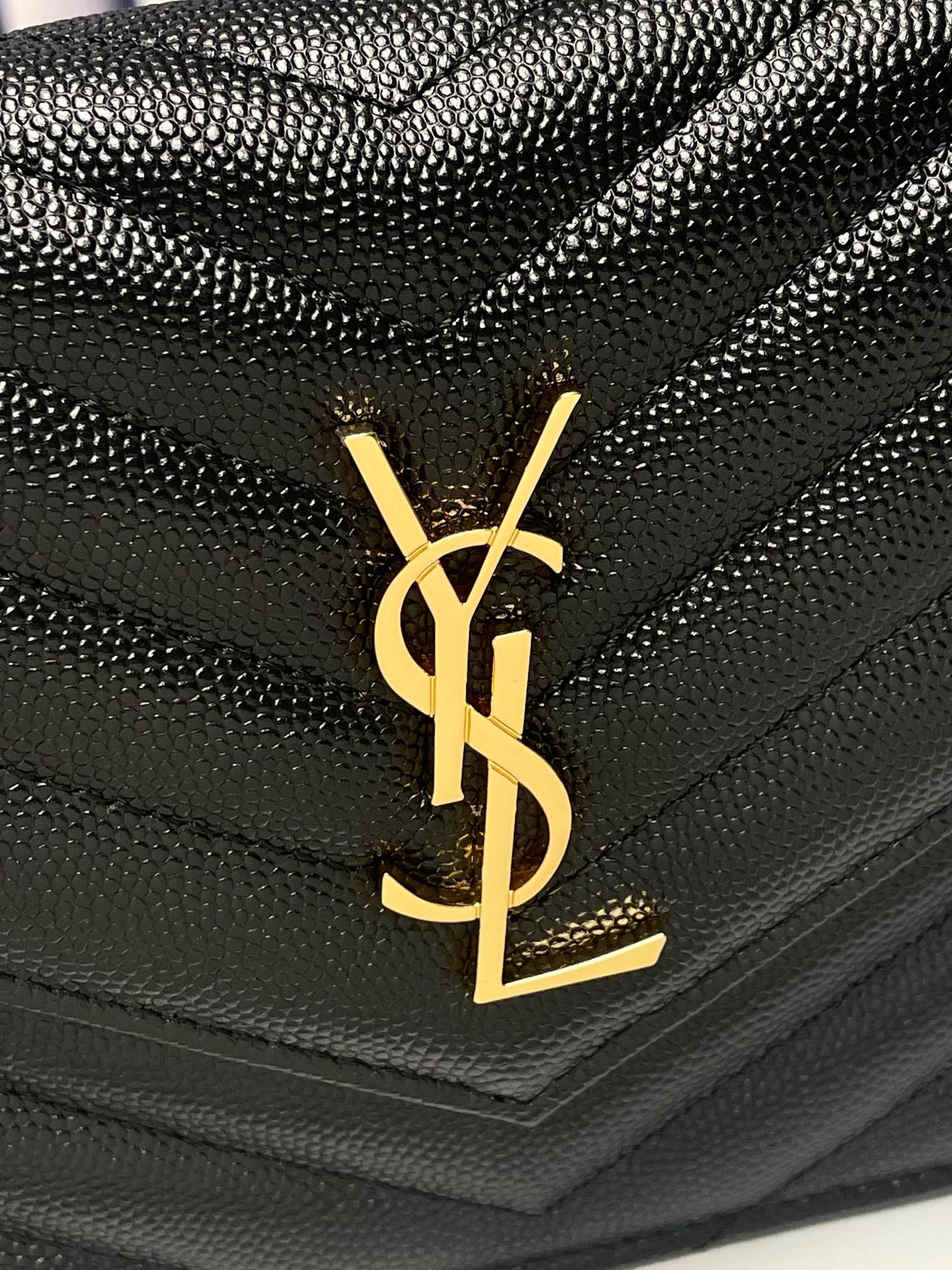 ysl black gold hardware envelope small bag in mix matelasse grain de poudre embossed leather