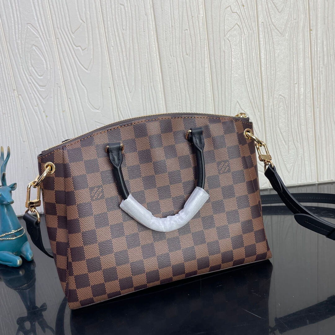 m45282 boetie pm damier black real leather trim