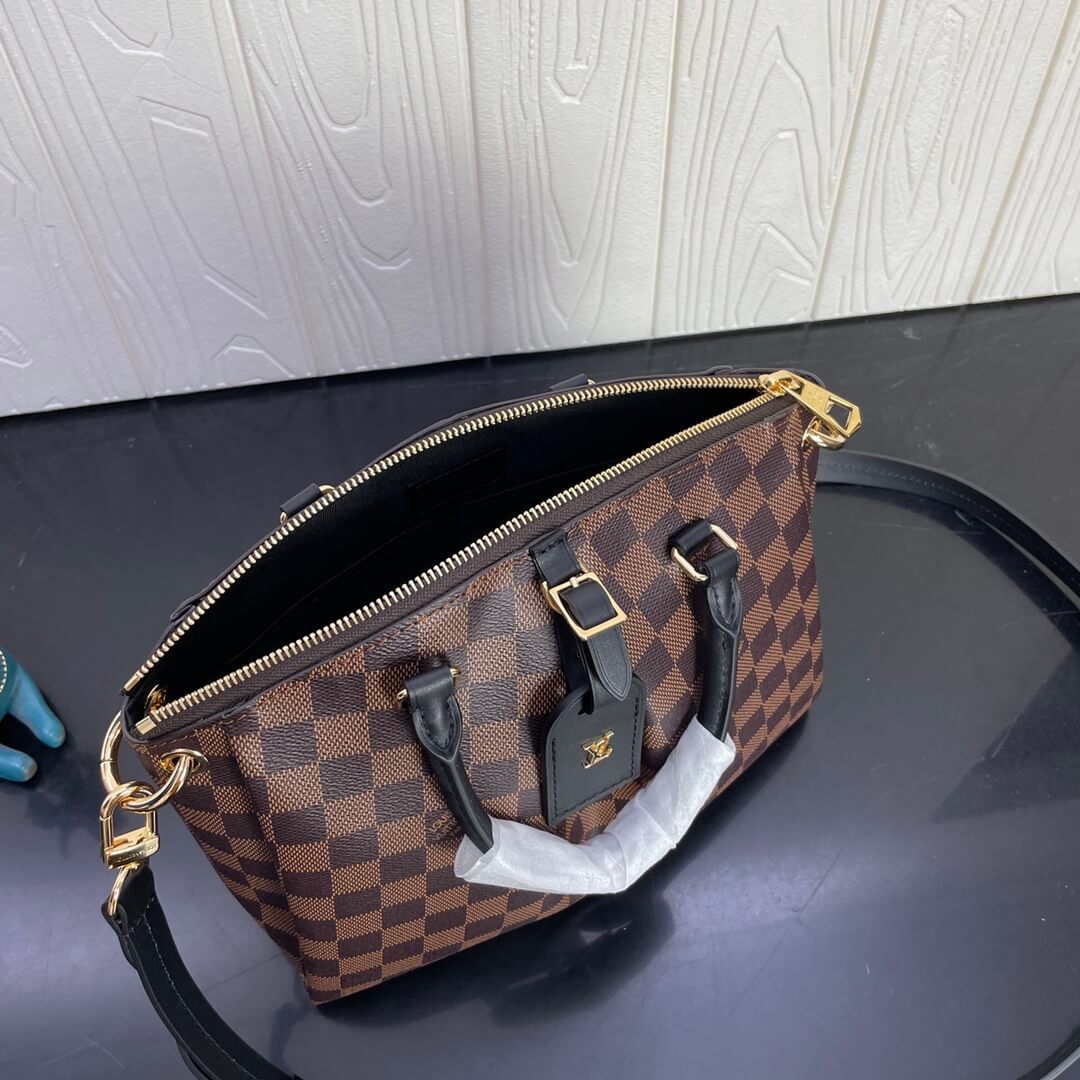 m45282 boetie pm damier black real leather trim