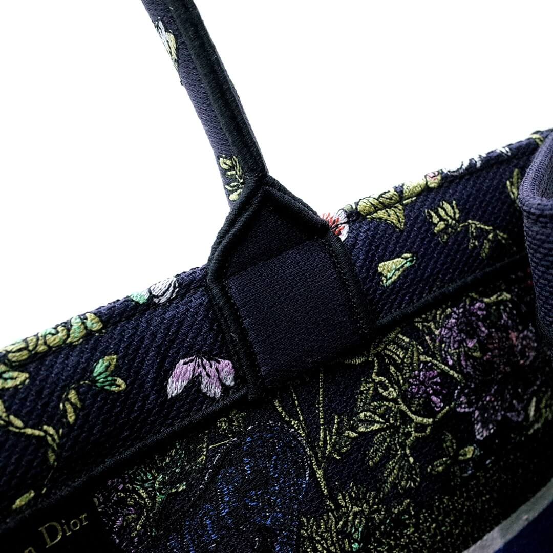 dior book tote green black small size 36cm 1286 embroidery logo