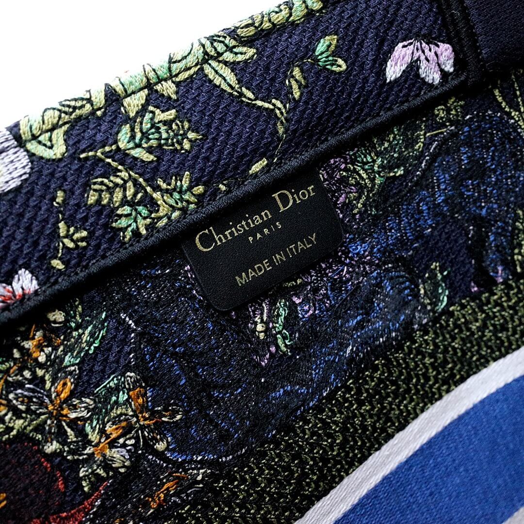 dior book tote green black small size 36cm 1286 embroidery logo