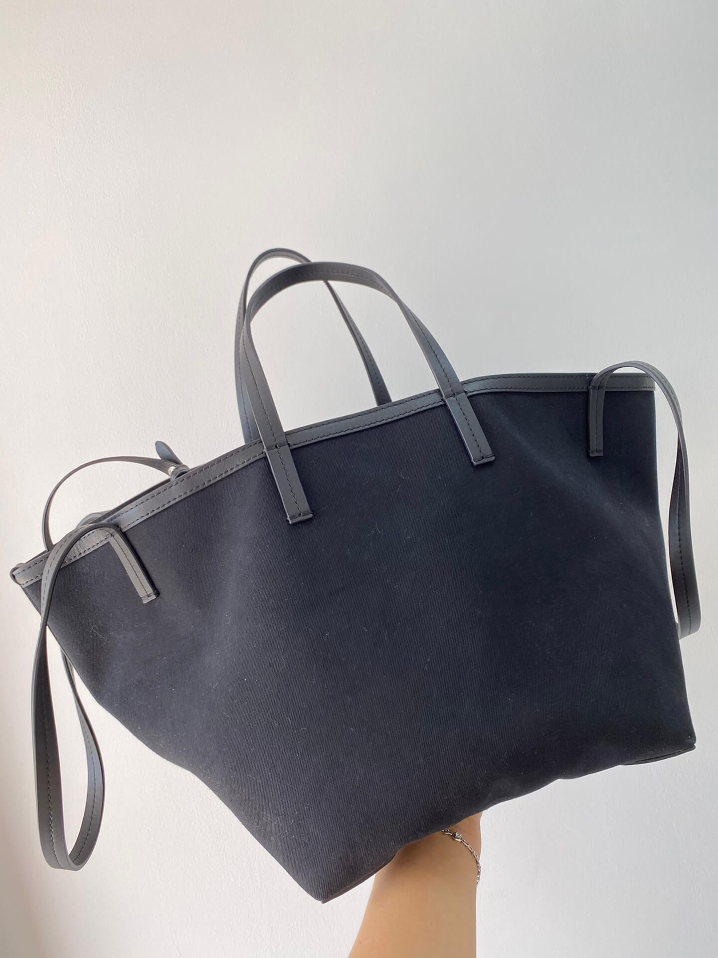 burberry tote canvas handbag black 650678