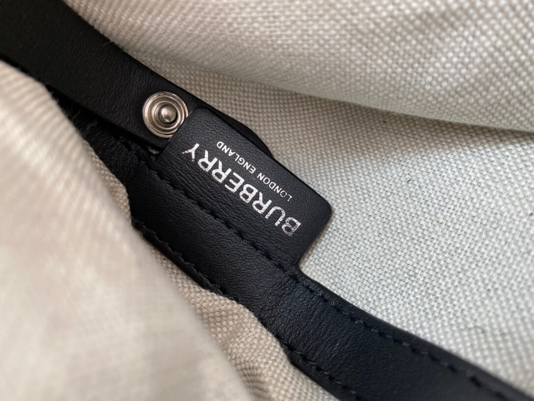 burberry tote canvas handbag black 650678