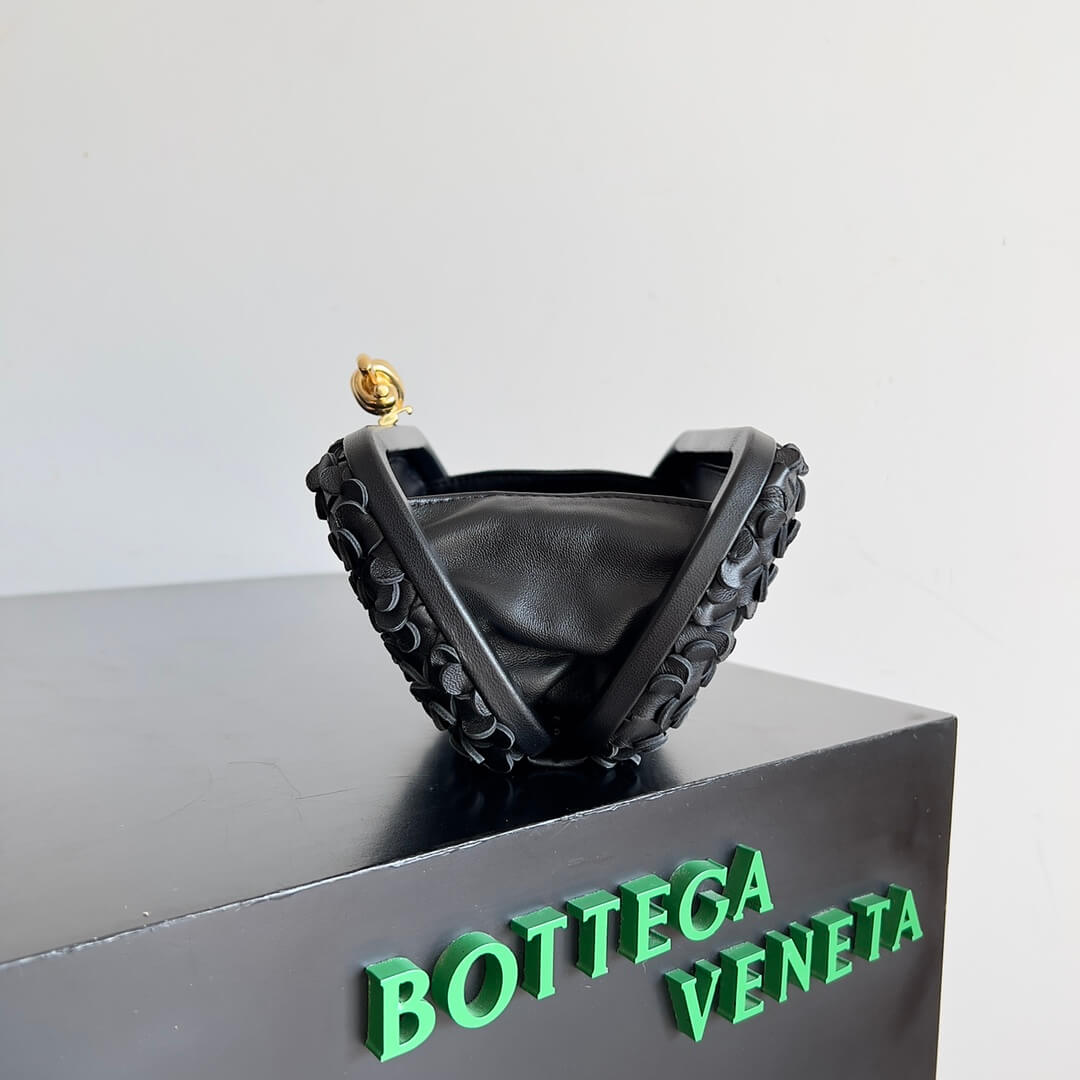 bv knot clutch bag 717622 black