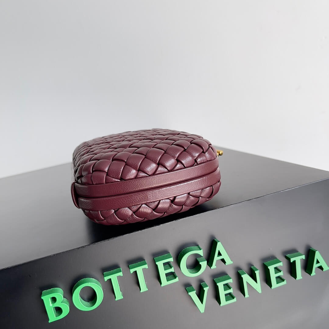 bv knot clutch bag 717622 prismatic maroon wine red
