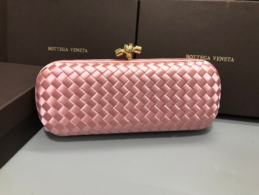 bv stretch box knot clutch bag 754783 pink