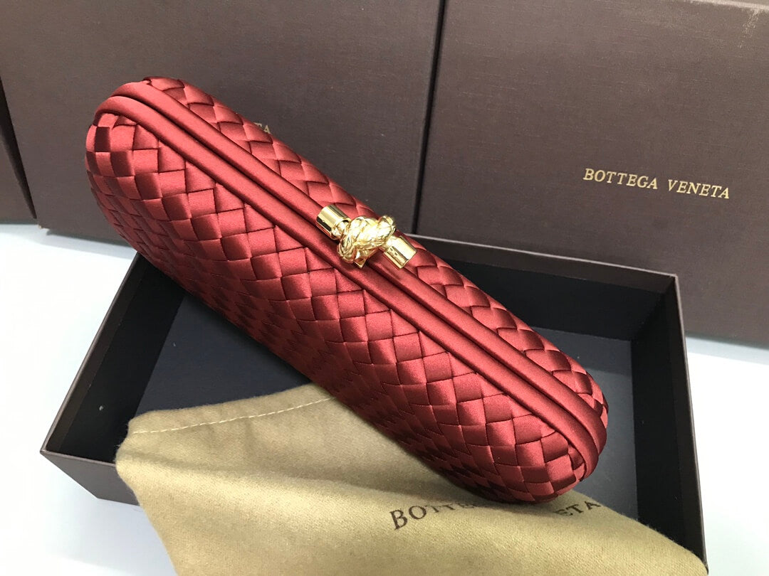 bv stretch box knot clutch bag 754783 red