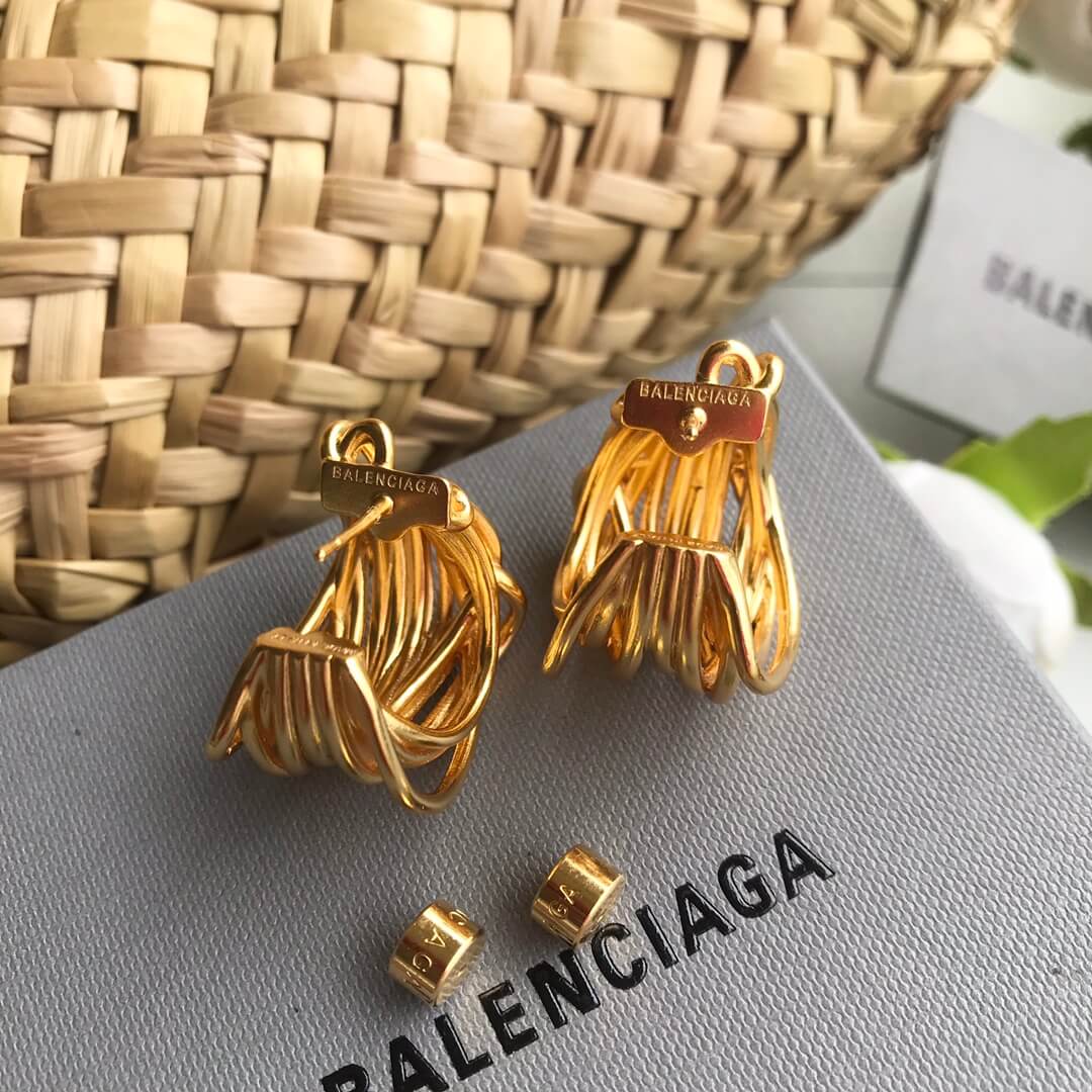 balenciaga new fashion premium 18k gold earstuds eh13168a45