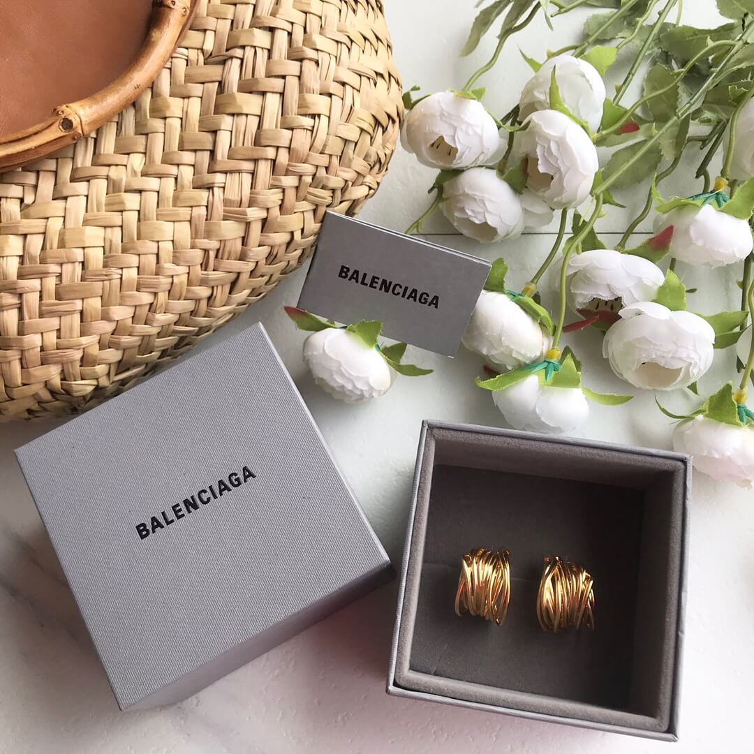 balenciaga new fashion premium 18k gold earstuds eh13168a45