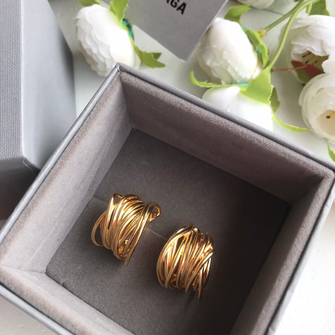 balenciaga new fashion premium 18k gold earstuds eh13168a45