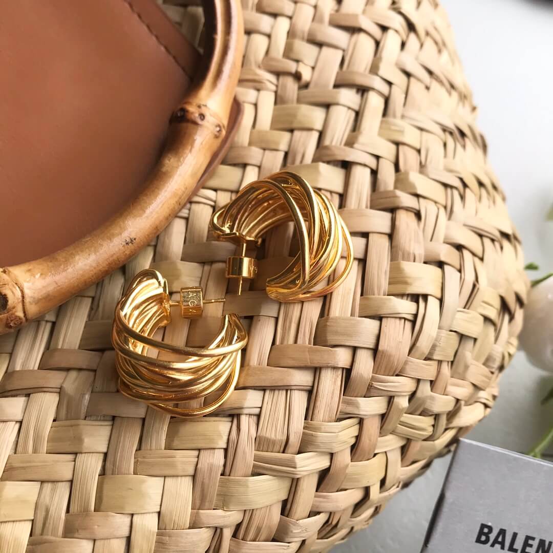 balenciaga new fashion premium 18k gold earstuds eh13168a45