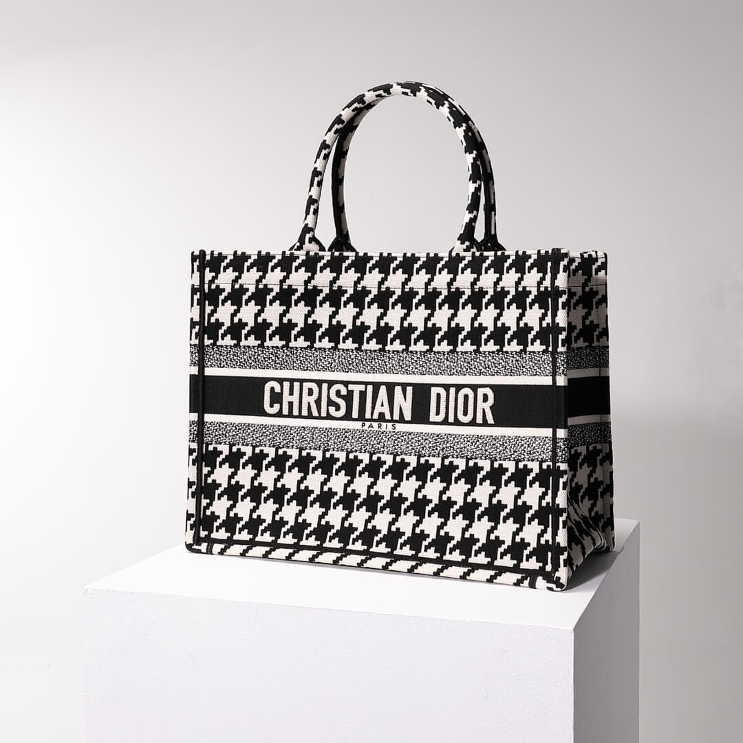 book tote black big size 41cm 1286 embroidery logo black and white