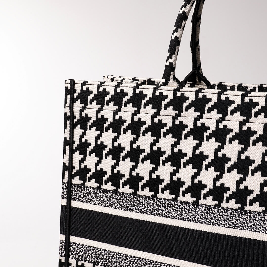 book tote black big size 41cm 1286 embroidery logo black and white