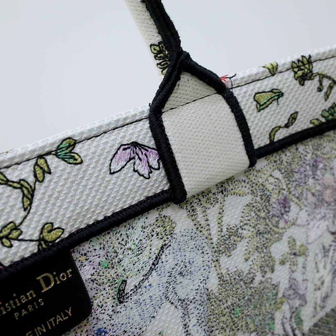 dior book tote green small size 41cm 1286 embroidery logo