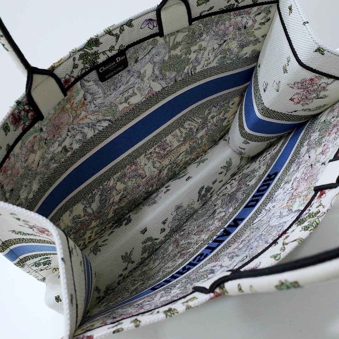 dior book tote green small size 41cm 1286 embroidery logo