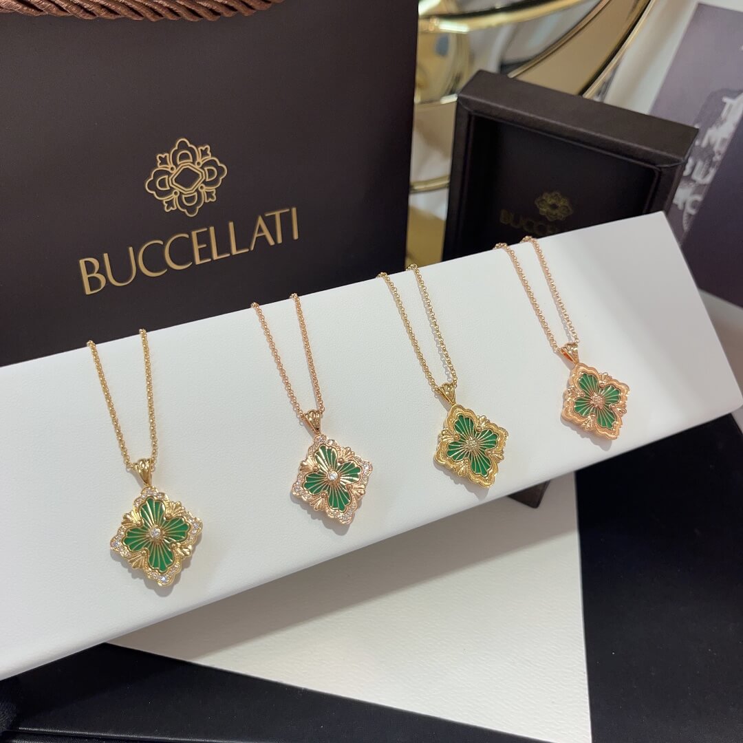 buchelati french four leaf grass vintage fashion versatile premium necklace xlc5