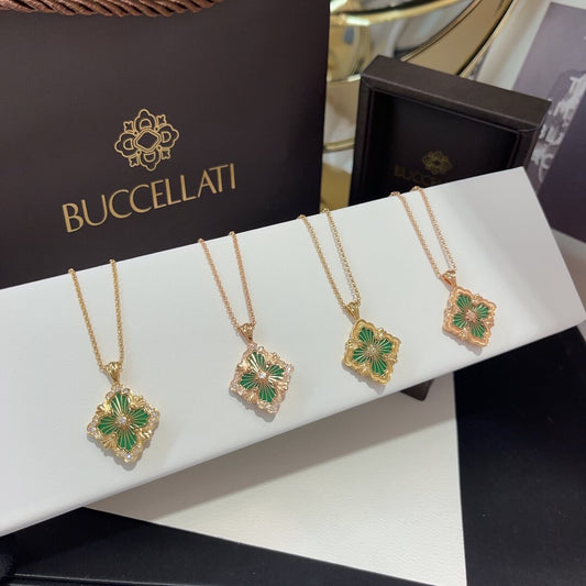 buchelati french four leaf grass vintage fashion versatile premium necklace xlc5