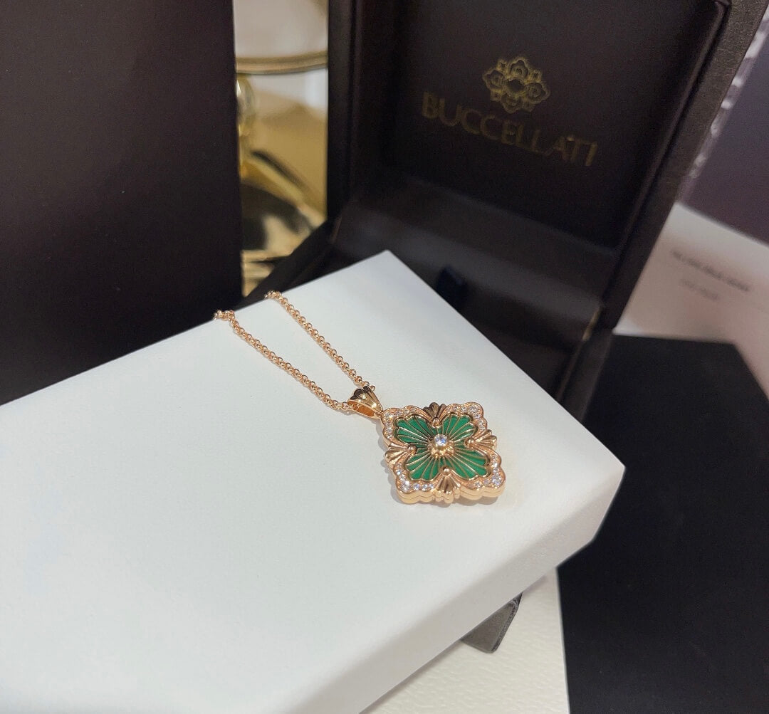buchelati french four leaf grass vintage fashion versatile premium necklace xlc5