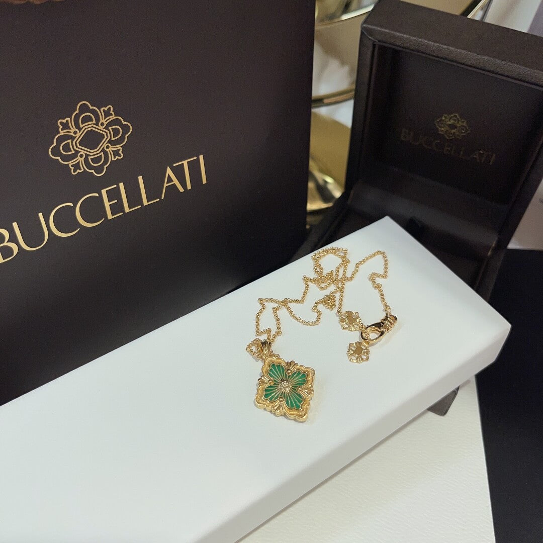 buchelati french four leaf grass vintage fashion versatile premium necklace xlc5