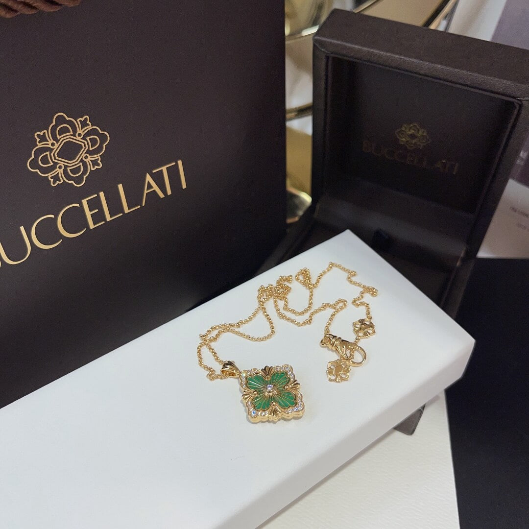 buchelati french four leaf grass vintage fashion versatile premium necklace xlc5
