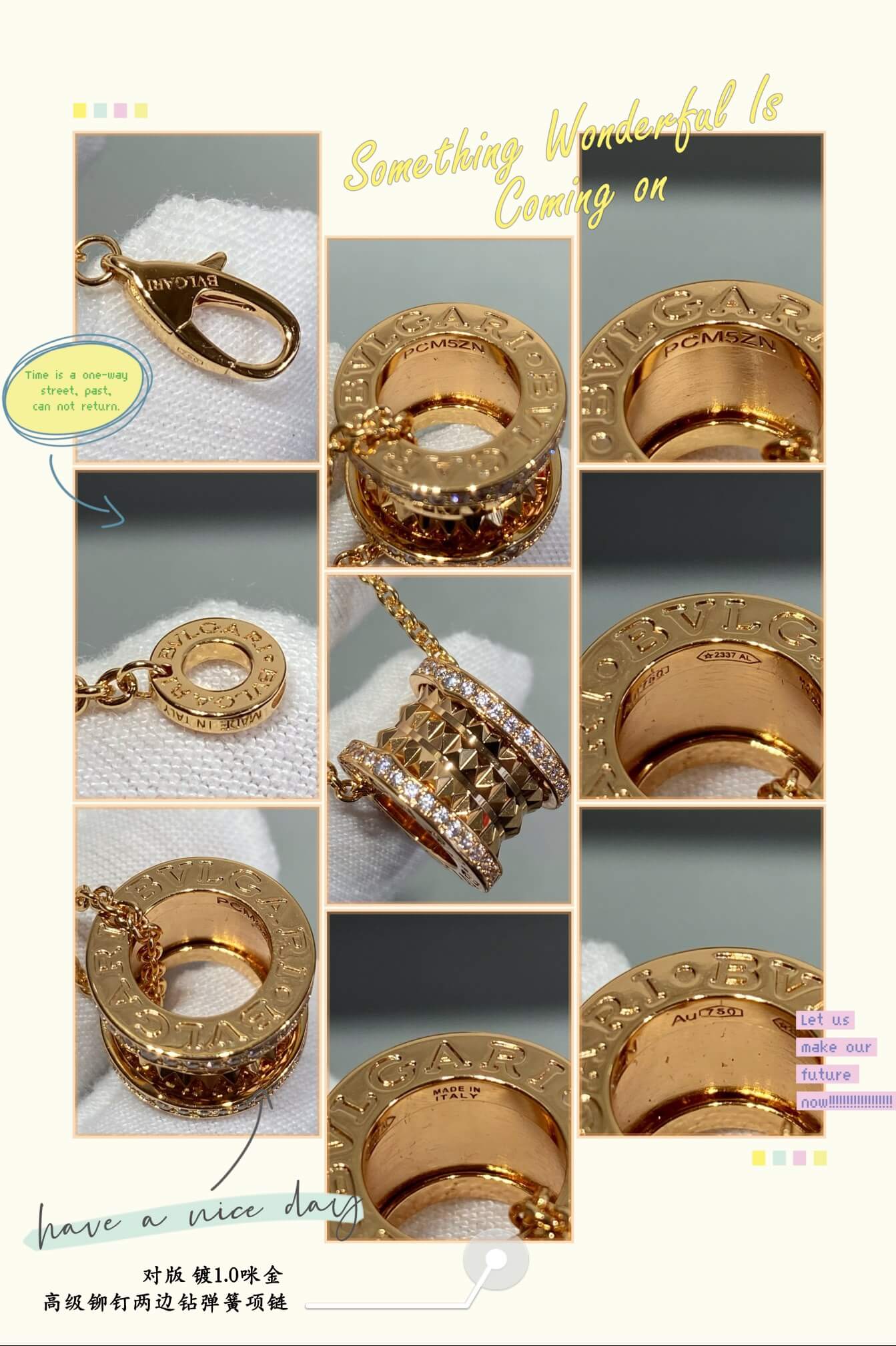 high grade feelingbulgari premium light luxury fashion necklace xl13168a22