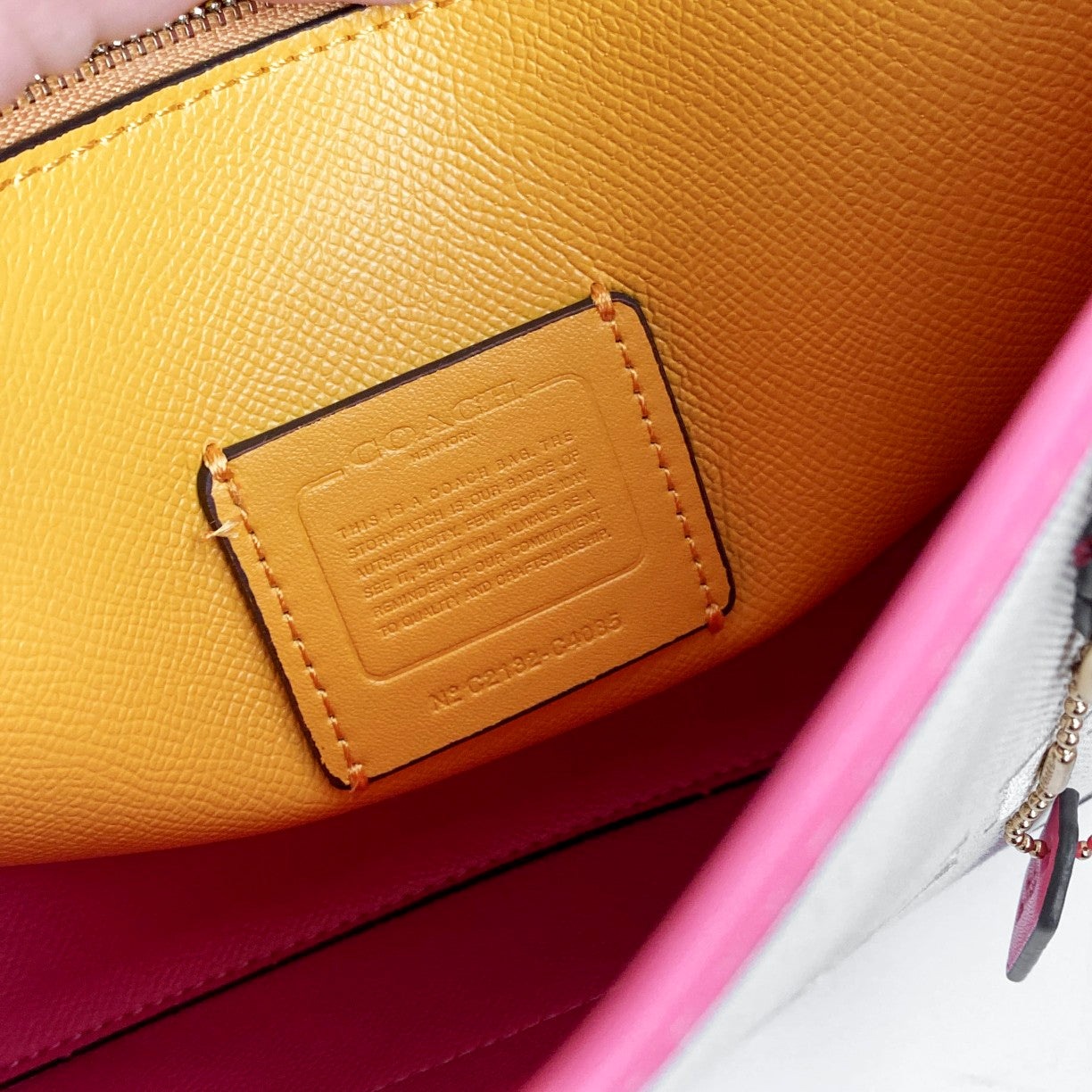 coach tote bag canvas pink