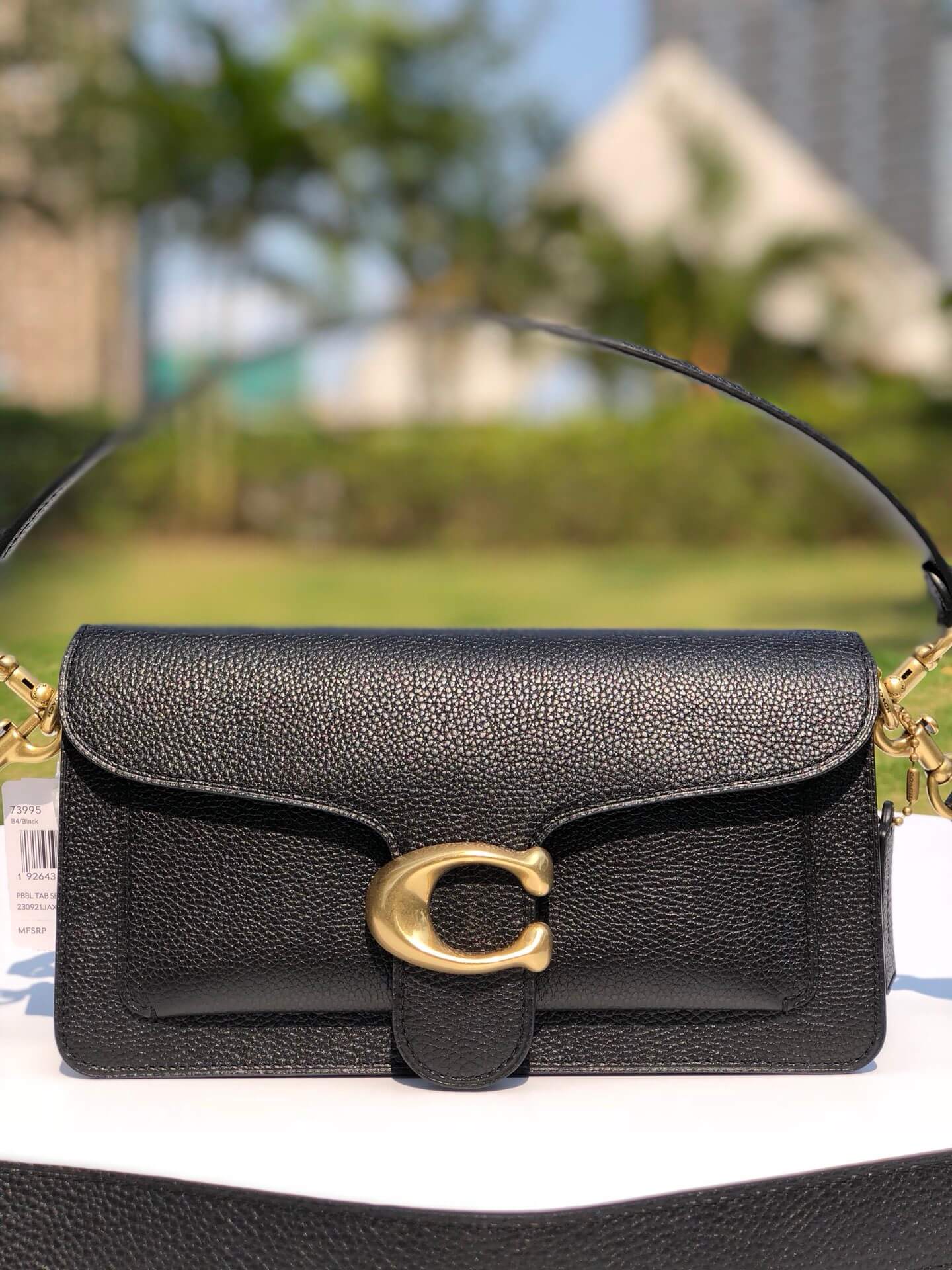 c73995 shoulder bag handbag calfskin black