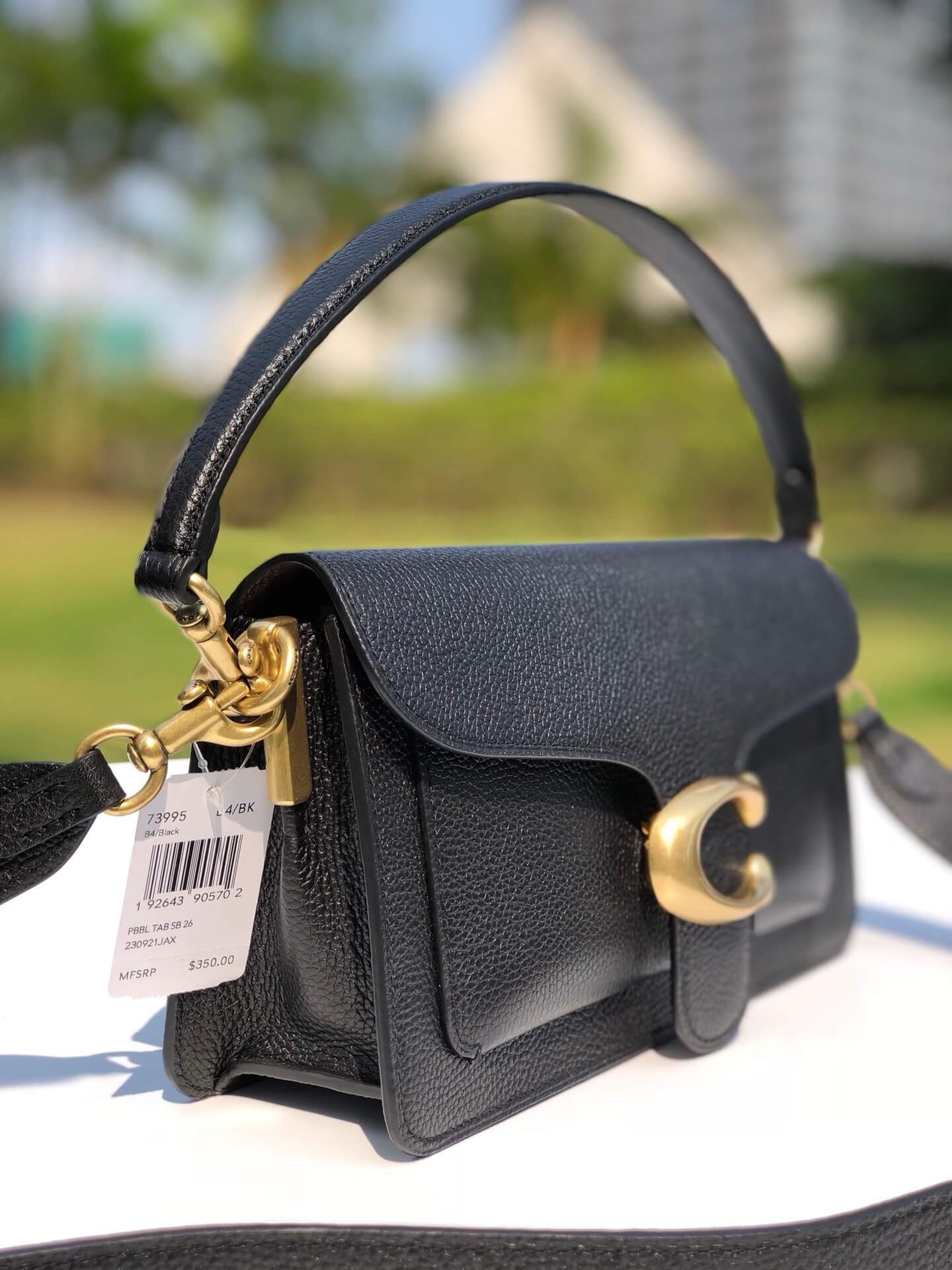 c73995 shoulder bag handbag calfskin black