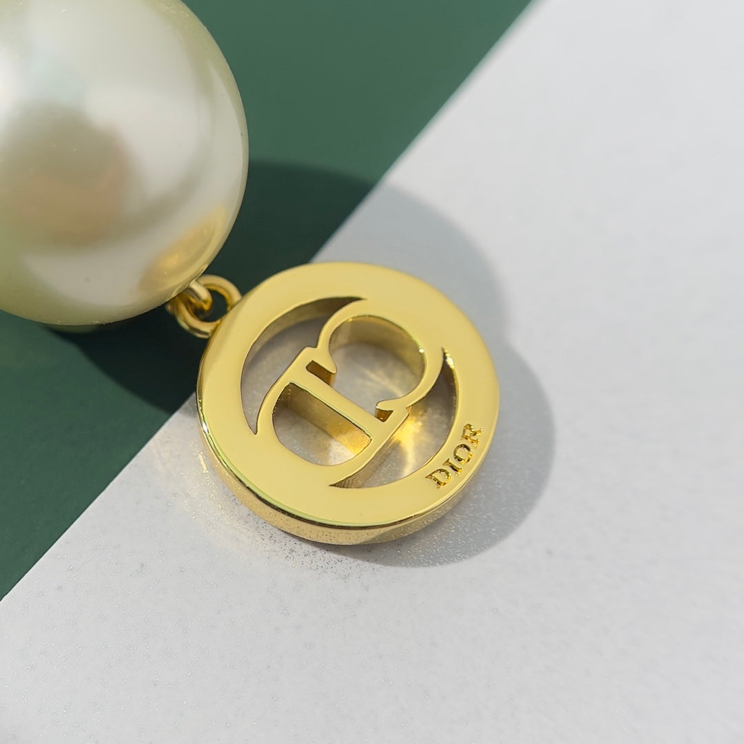 cd earring tribales pearl white