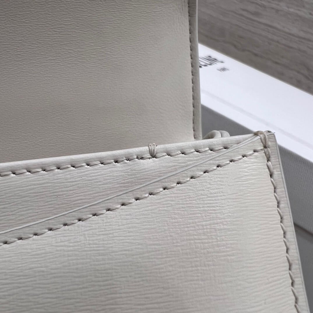 celine teen besace triomphe saddle crossbody bag white 110973