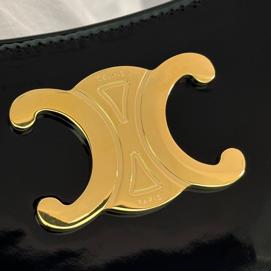 ce tillly medium handbag underarm bag 115703bf shiny black
