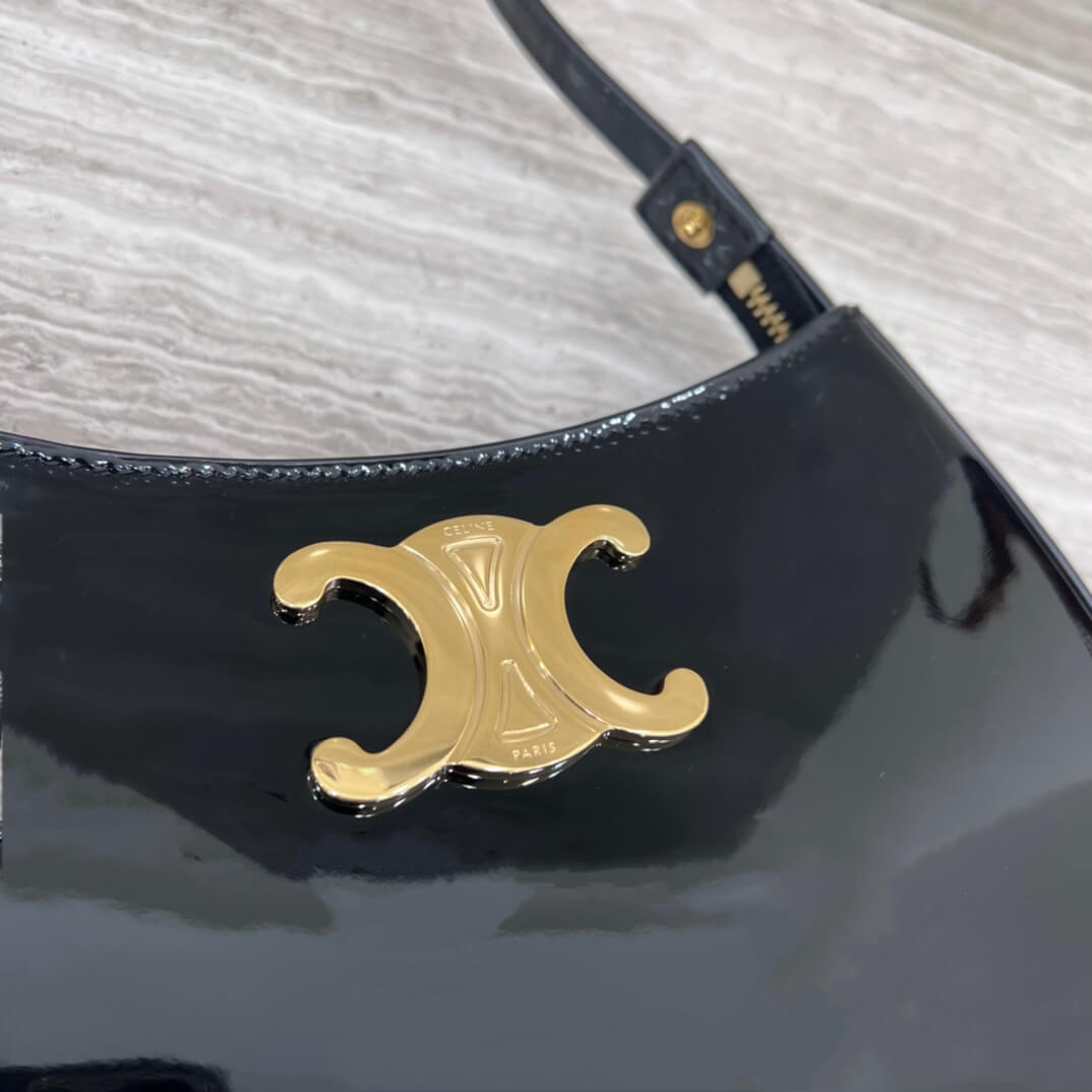ce tillly medium handbag underarm bag 115703bf shiny black