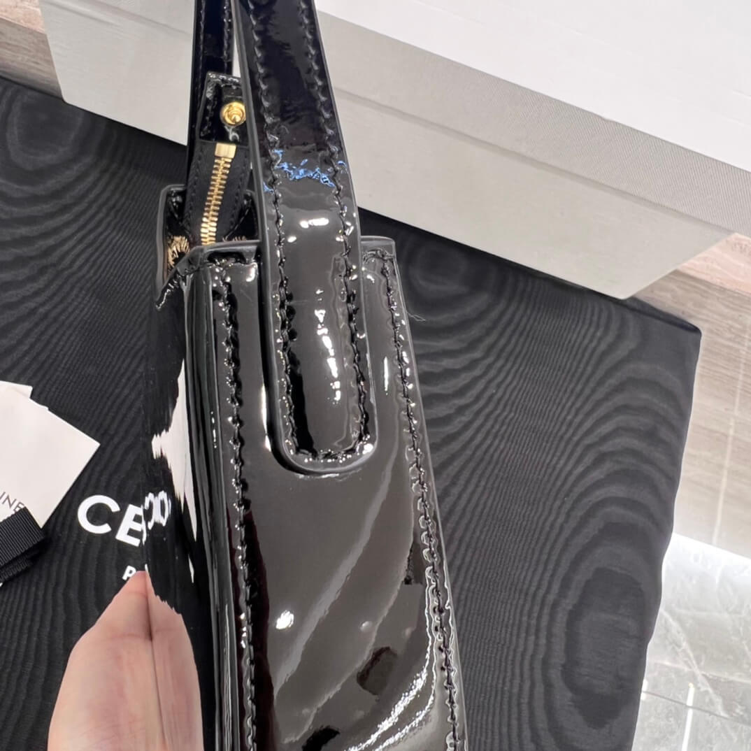 ce tillly medium handbag underarm bag 115703bf shiny black