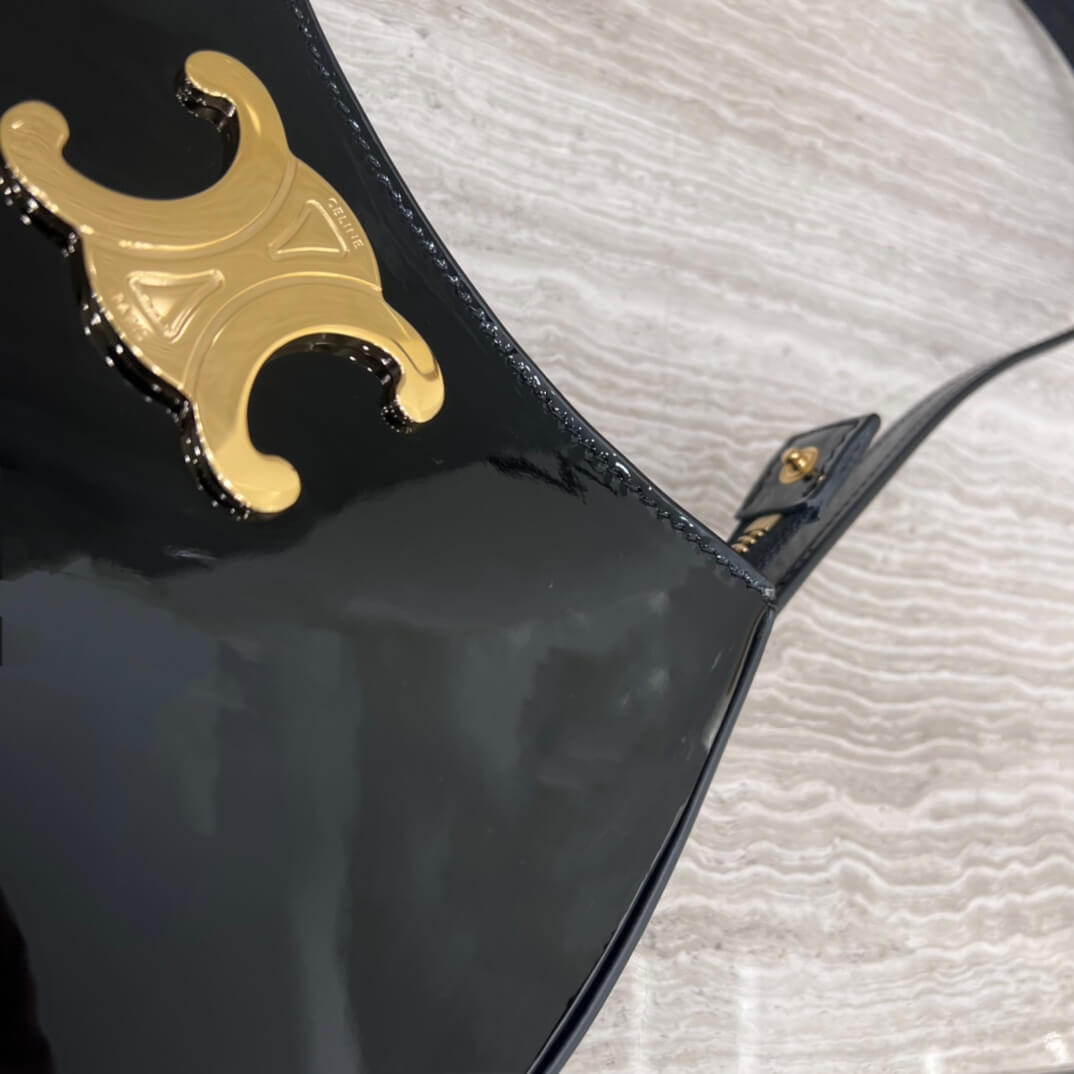 ce tillly medium handbag underarm bag 115703bf shiny black