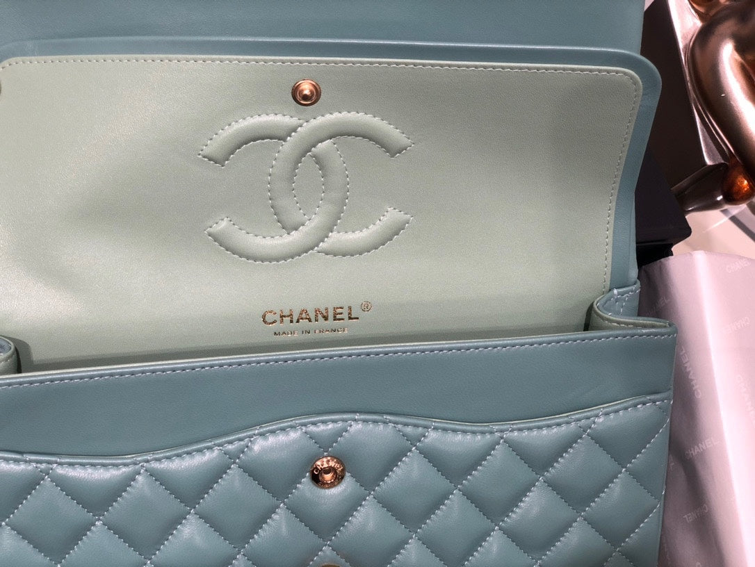 cf classic design mudium size 25 5cm original imported lamb skin full steel hardware