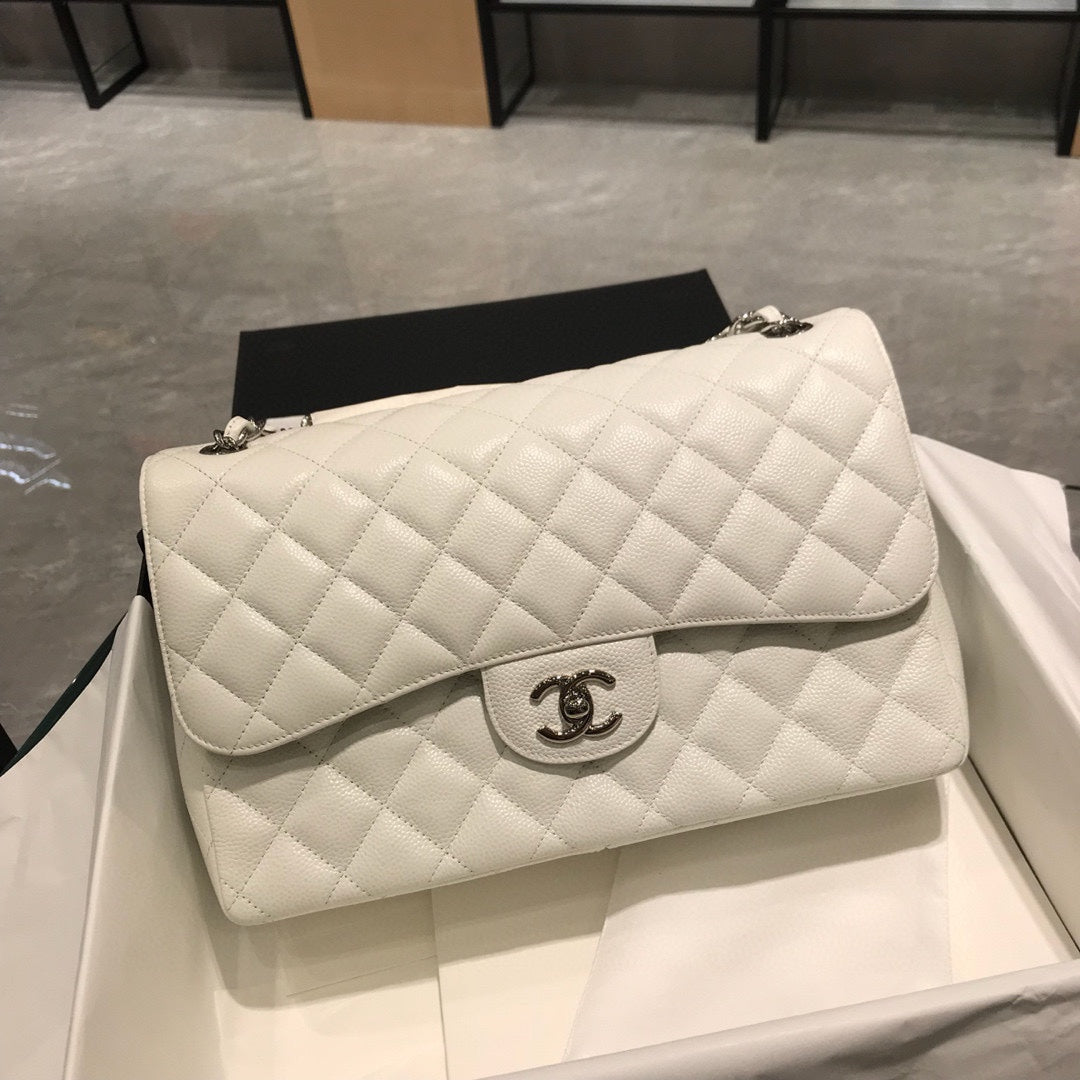 white shoulder bag silver