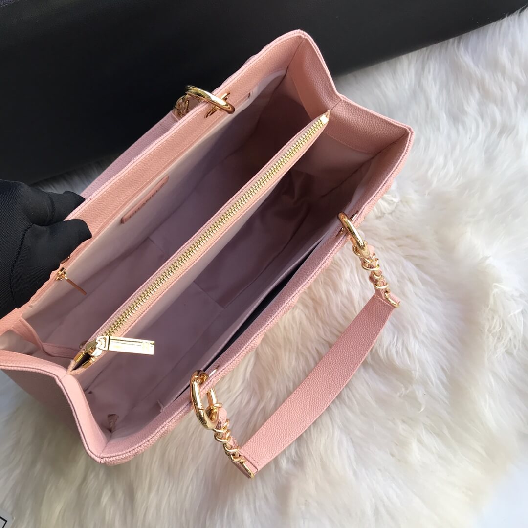 cha tote bag pink caviar gold hardwre 50995