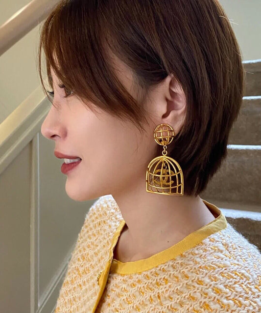 cha new bird cage tassel versatile earstuds eh13168a29