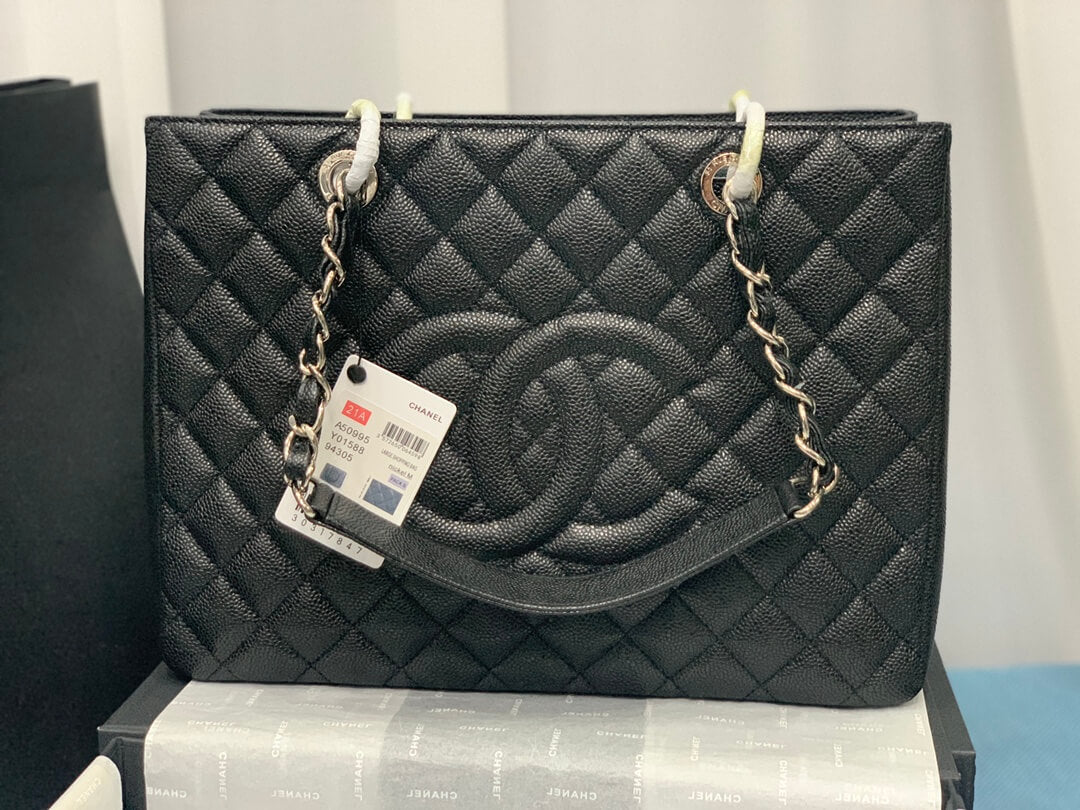 TOTE shoulder bag black silver