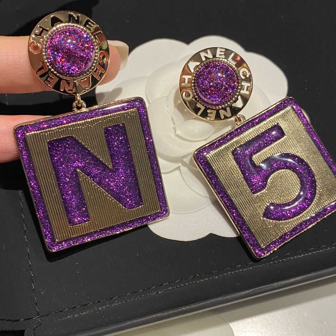 cha necklace earrings treasure sparkling purple block jewelry free shipping