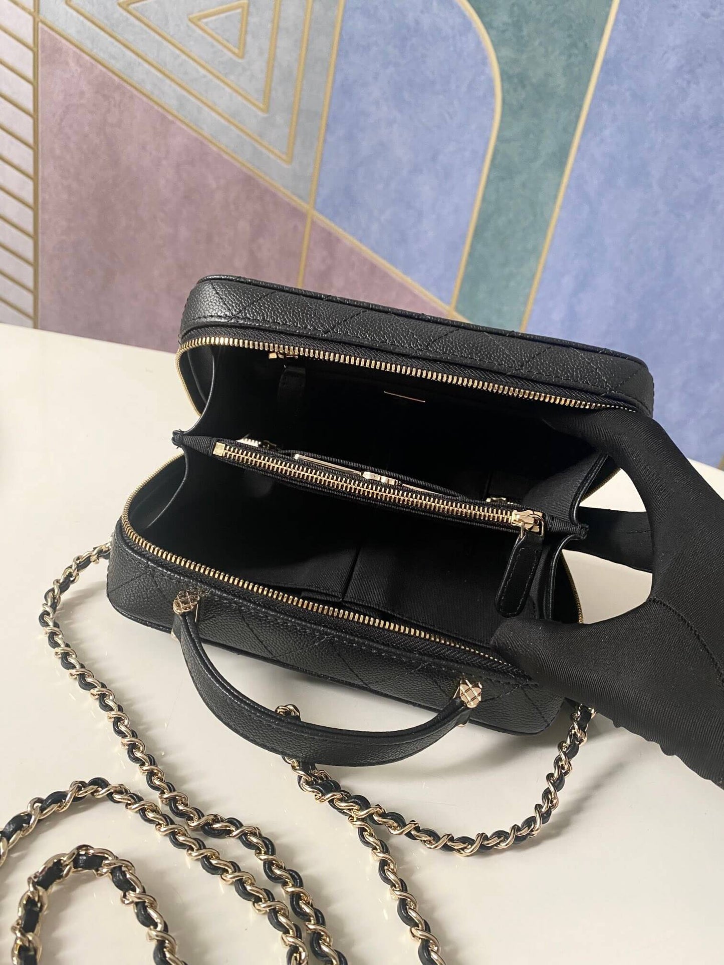 cha 3168 mini handbag shoulder bag cross body bags black lambskin camera bag