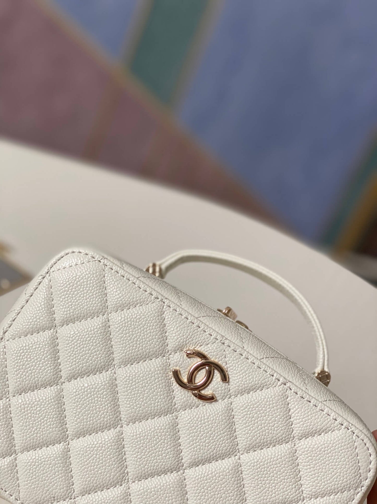 cha 3168 mini handbag shoulder bag cross body bags dirty white lambskin camera bag