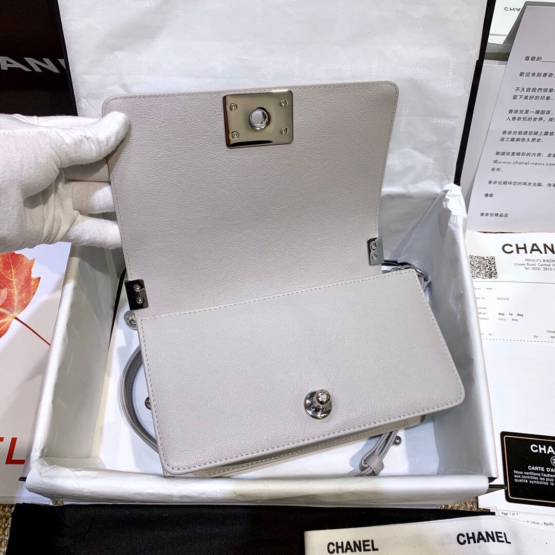cha 67085 shoulder bag cross body bags white leboy calfskin