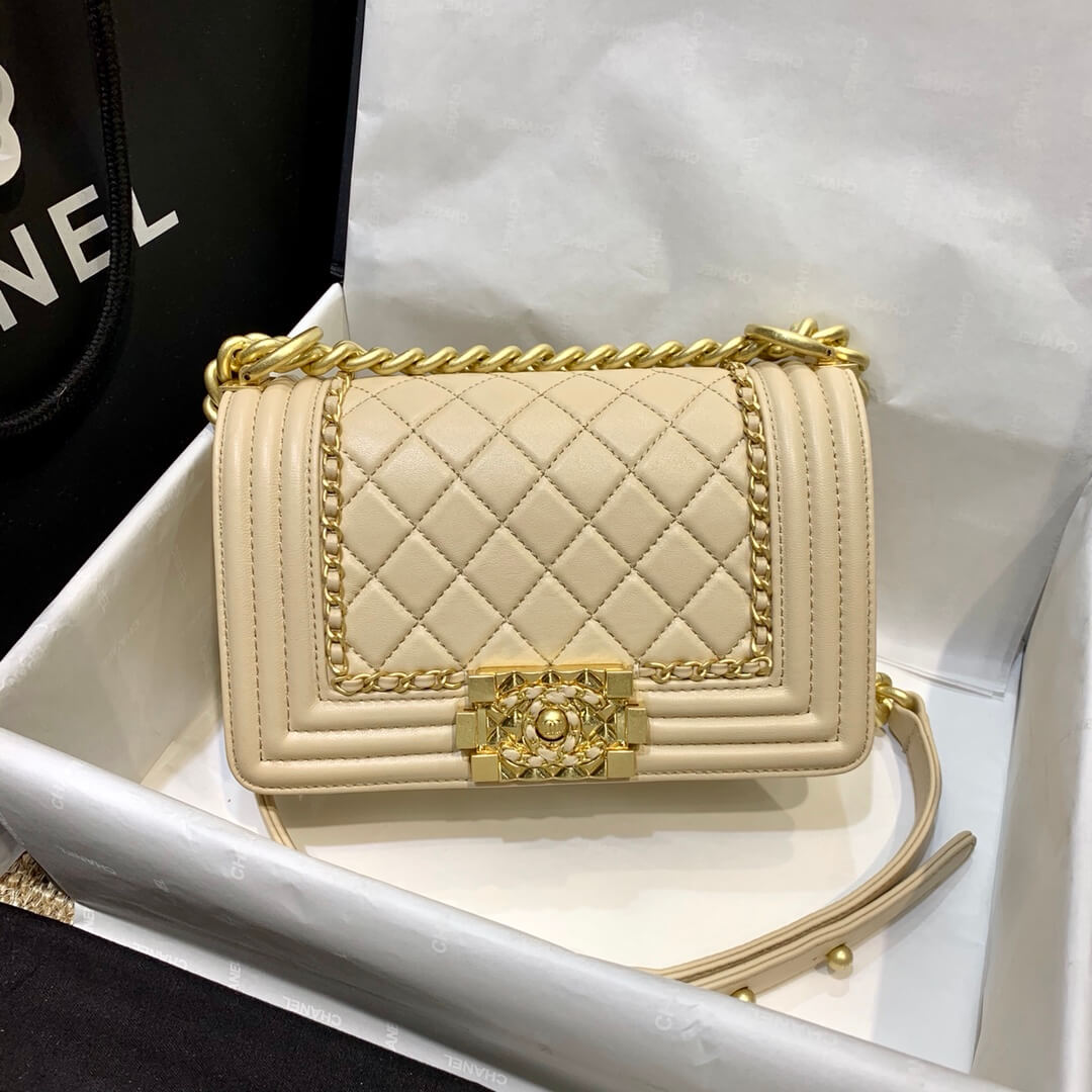 cha 67085 shoulder bag cross body bags yellow leboy calfskin