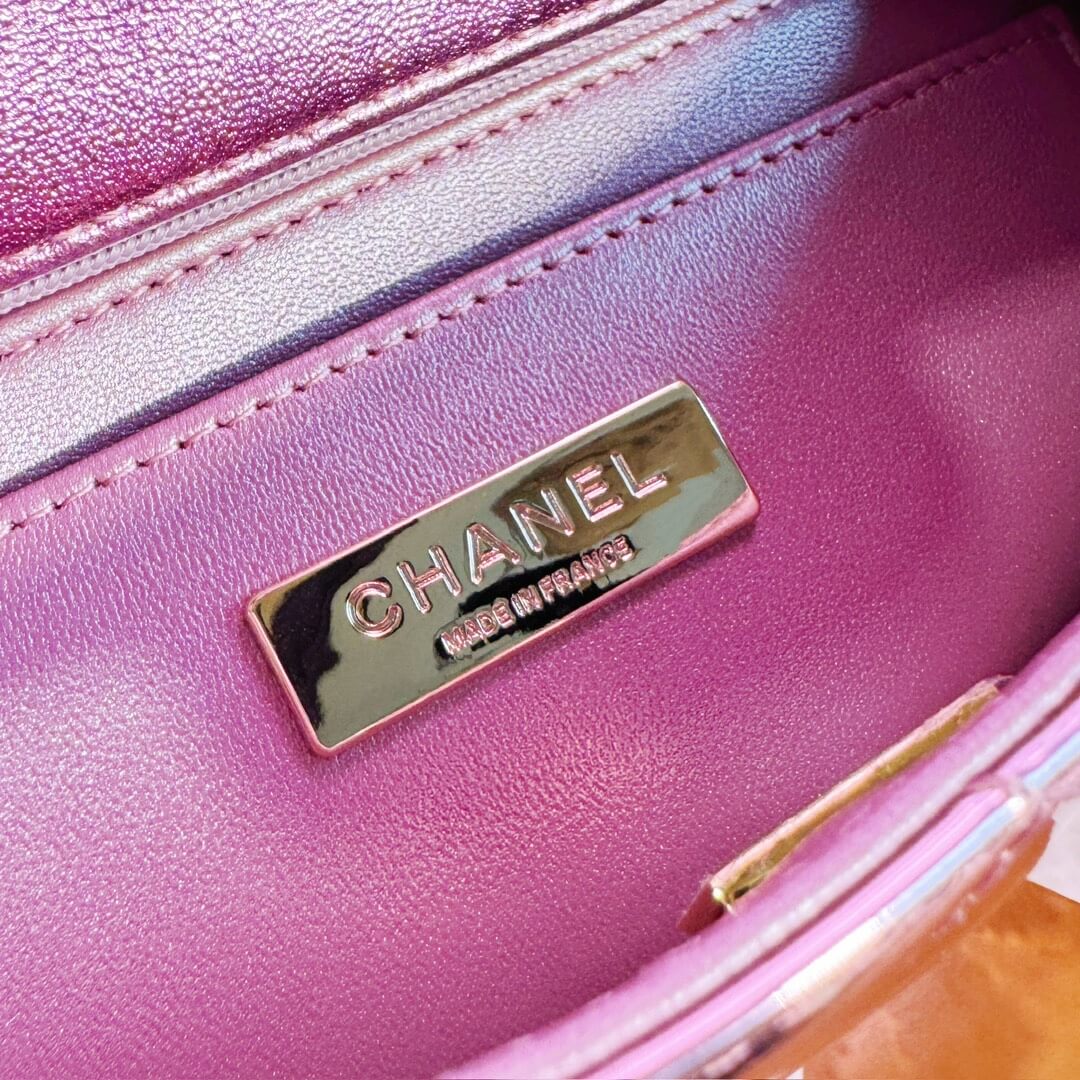 cha mini flap bag star coin purse as4647 purple