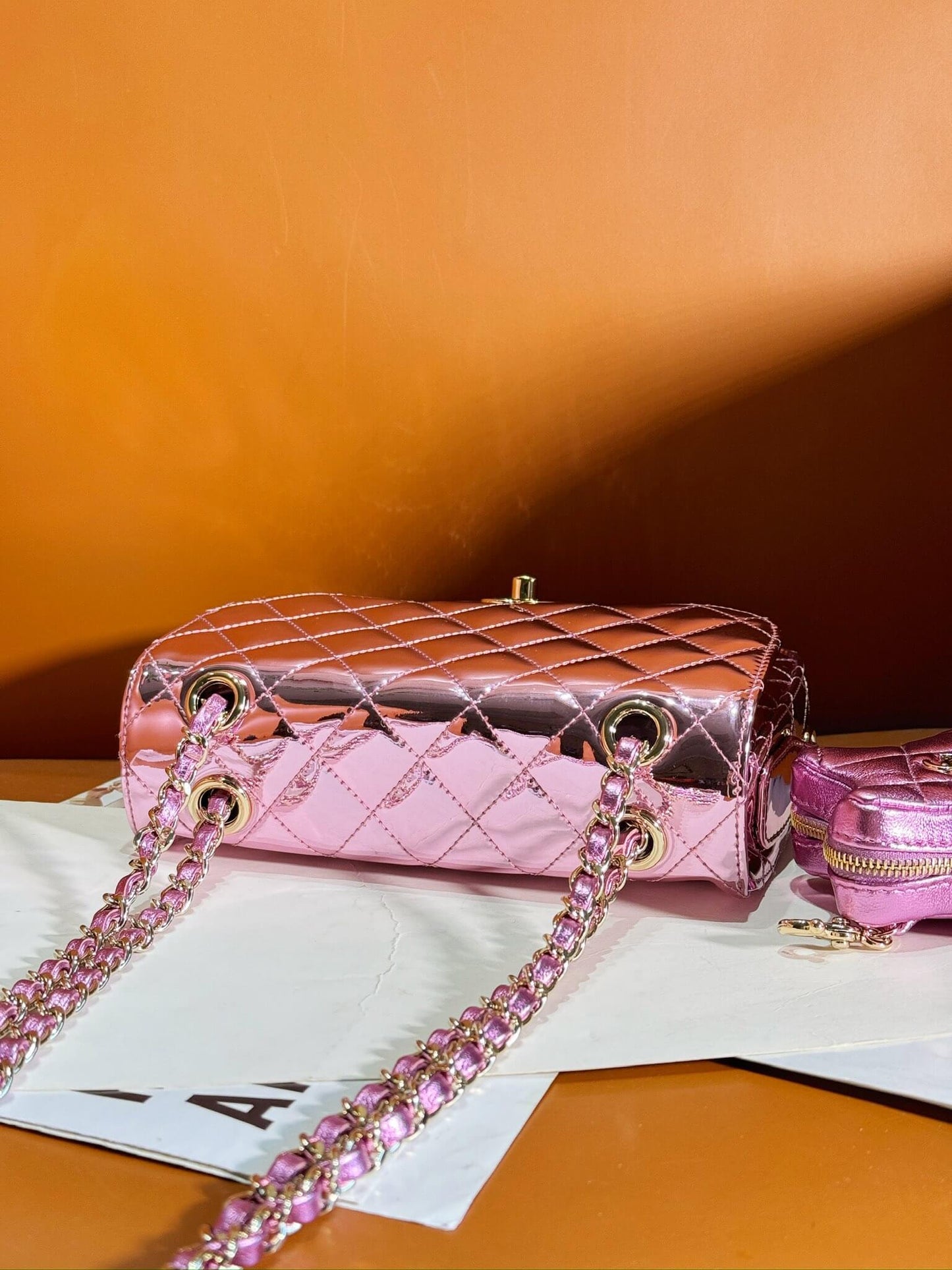 cha mini flap bag star coin purse as4647 purple