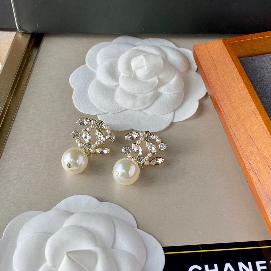 cha earrings pearl with s 925 pure silver