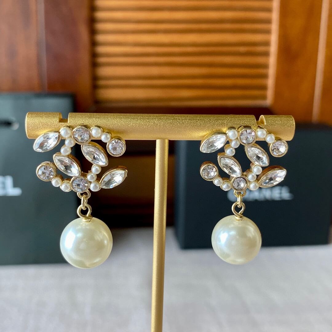cha earrings pearl with s 925 pure silver