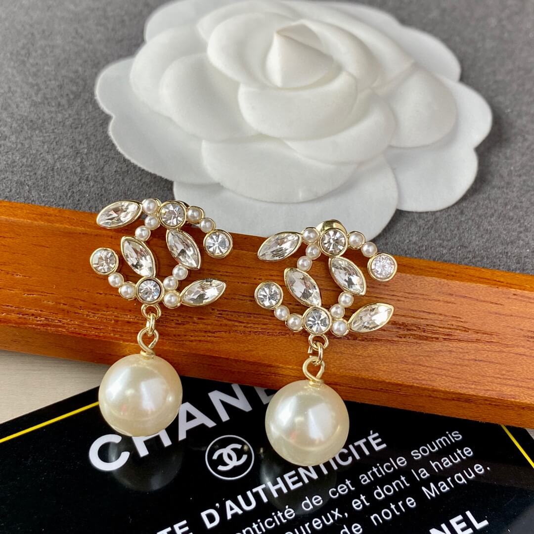 cha earrings pearl with s 925 pure silver