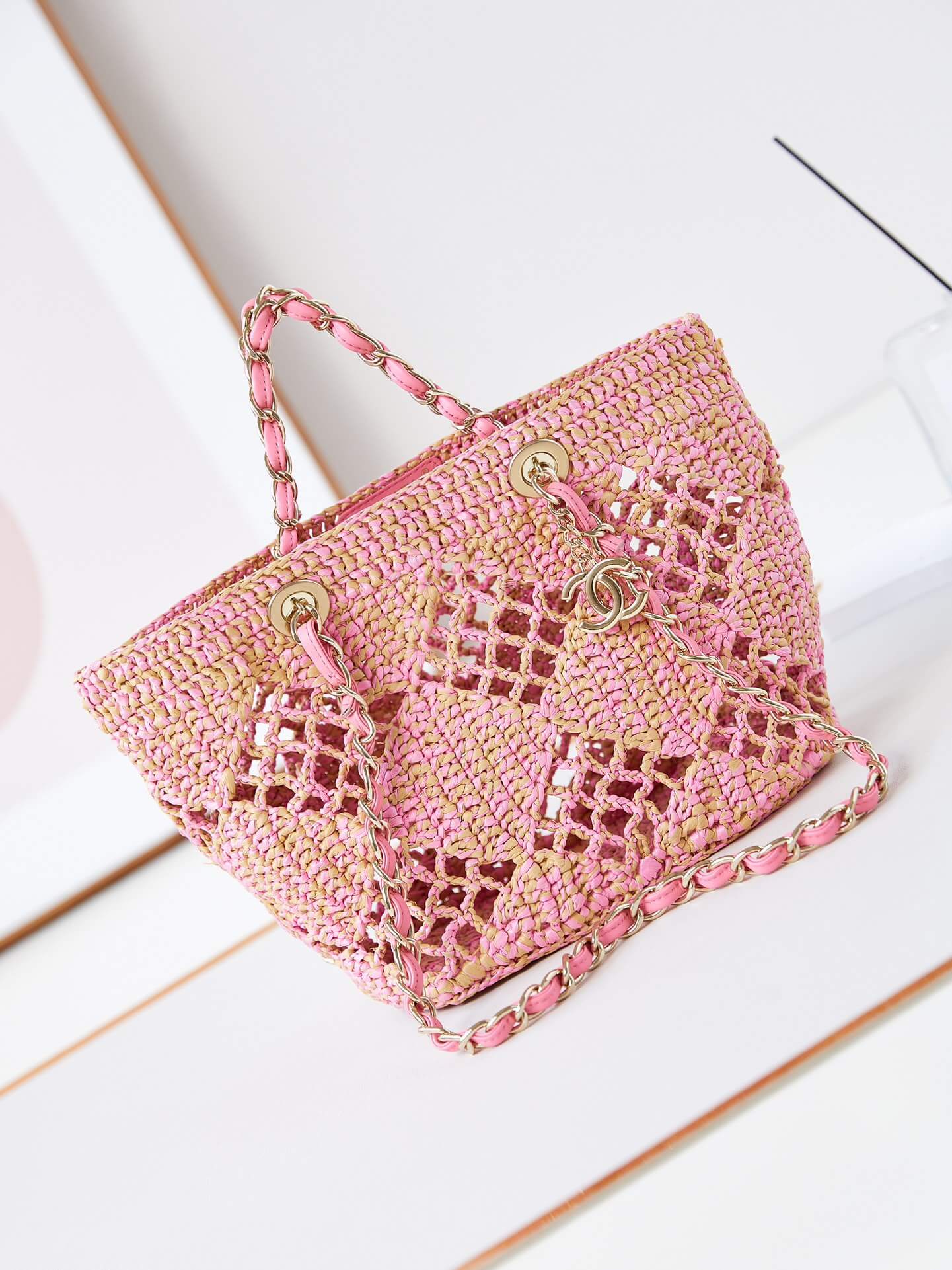 CHANEL COCO BEACH BAG PINK AS4714